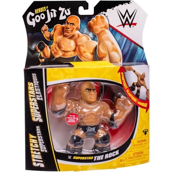 Stretchig figur - GOO JIT ZU WWE - The Rock - 11 cm - Elastisk struktur - 3x stretchig