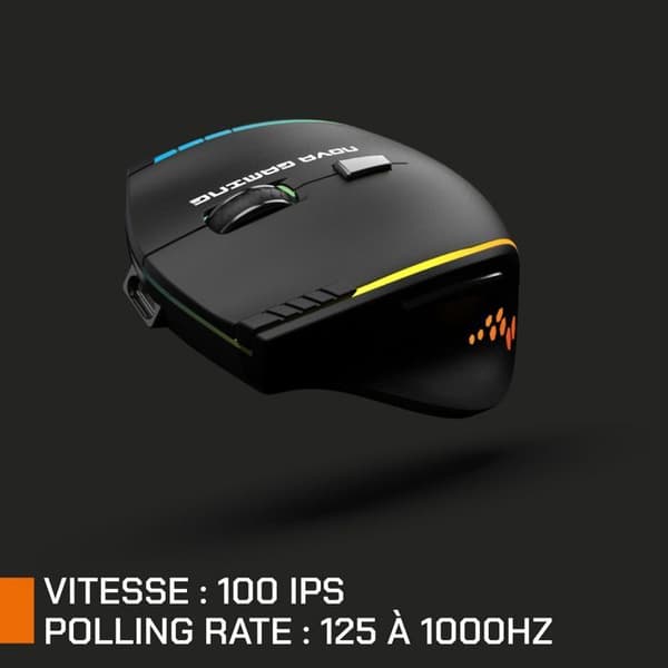 Gamingmus - Trådlös - Nova Gaming - Persee - Svart