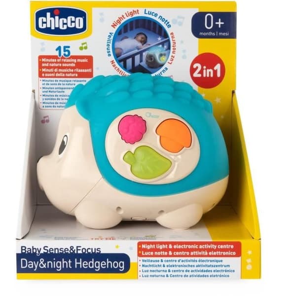 Sensorisk aktivitetsleksak/nattlampa för igelkott - CHICCO - Dag & Natt - Blå - Från födseln