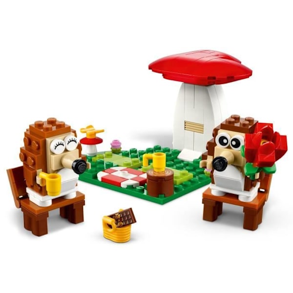 LEGO 40711 Igelkottars picknick - Leksak med svamp att bygga för 8-åringar