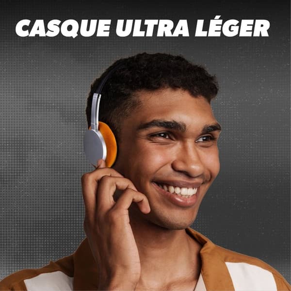 T'nB ORIGIN trådlöst Bluetooth-headset over-ear med mic, upp till 40 h batteri, justerbart huvudband, USB-C Svart och grå