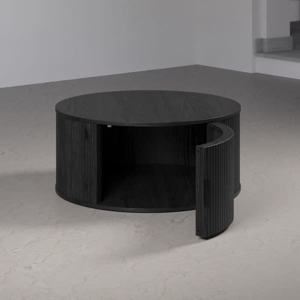 Soffbord - Runt - MDF - Svart - Essential - Diameter 80 cm Höjd 36 cm - RONIN