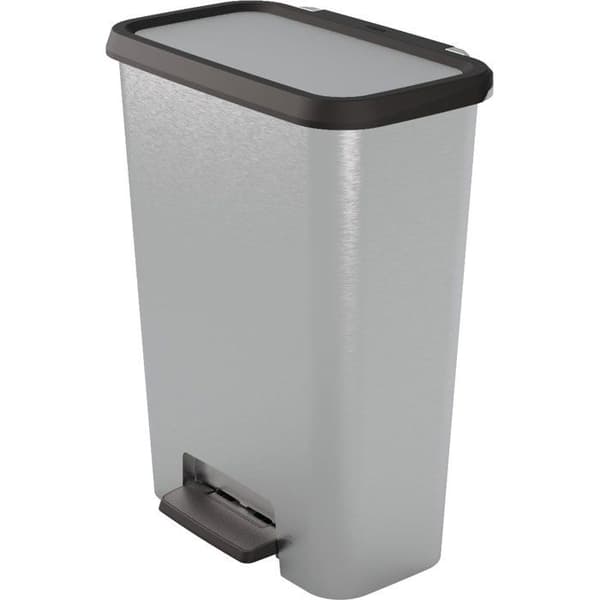 Pedalhink - CURVER - COMPATTA - 50 L - Metallic grå - Polypropylen
