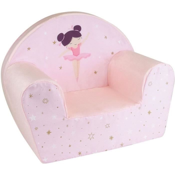 FUN HOUSE Dancer Ballerina Club fåtölj - B.52 x D.33 x H.42 cm - För barn garanterat franskt ursprung