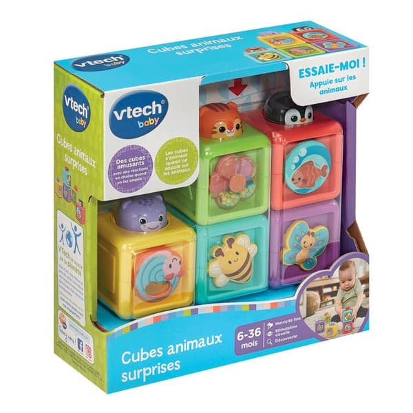 VTECH BABY - ÖVERRASKNINGSDJURKUBER - Flerfärgade