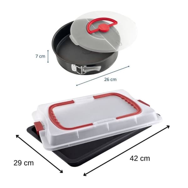 Bakplåt med lock och springform - DR oeTKER - Bake and Go - 42 x 29 cm