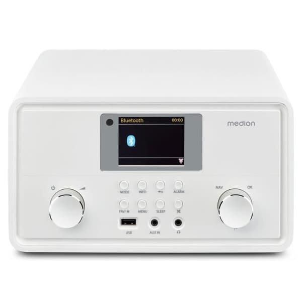 Internetradio - MEDION - DAB - Bluetooth - 2x10W RMS - Vit