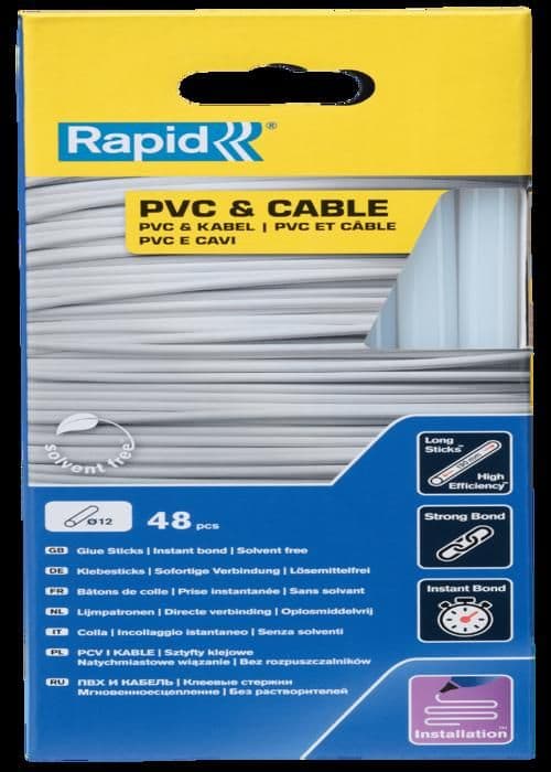 Limstift - Rapid - 12 mm - 48 pinnar - PVC - Harts - Inredning