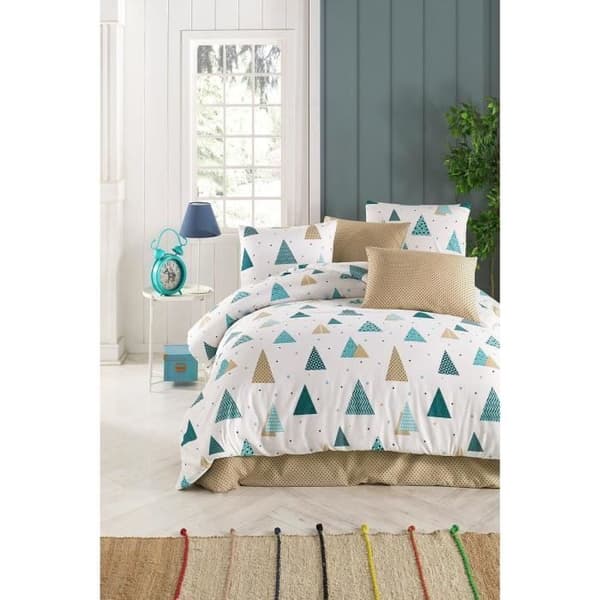 Bäddset - 1 påslakan 220 x 240 cm + 2 örngott 60 x 60 cm - 65% bomull, 35% polyester - Vit