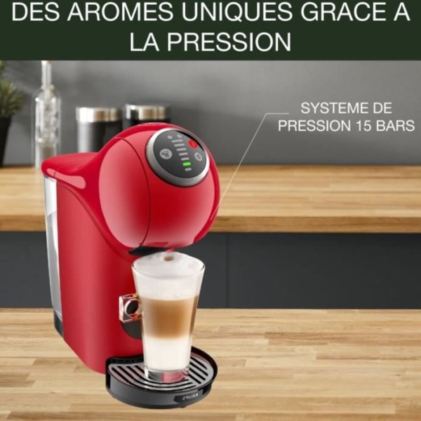 KRUPS Genio S Plus - Espressomaskin BooFunction XL Varma och kalla drycker - Avkalkningsindikator - Röd - YY4444FD