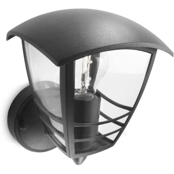 CREEK-Vägglampa Utomhusmetall H20cm Svart Philips