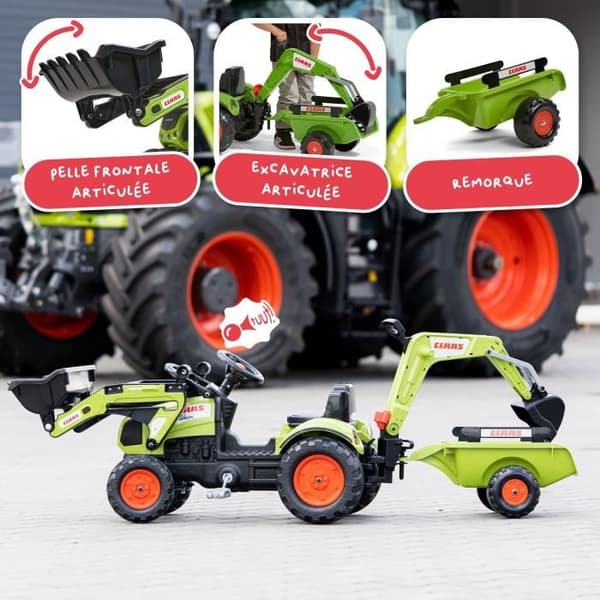 CLAAS Arion 410 grävlastare med grävmaskin