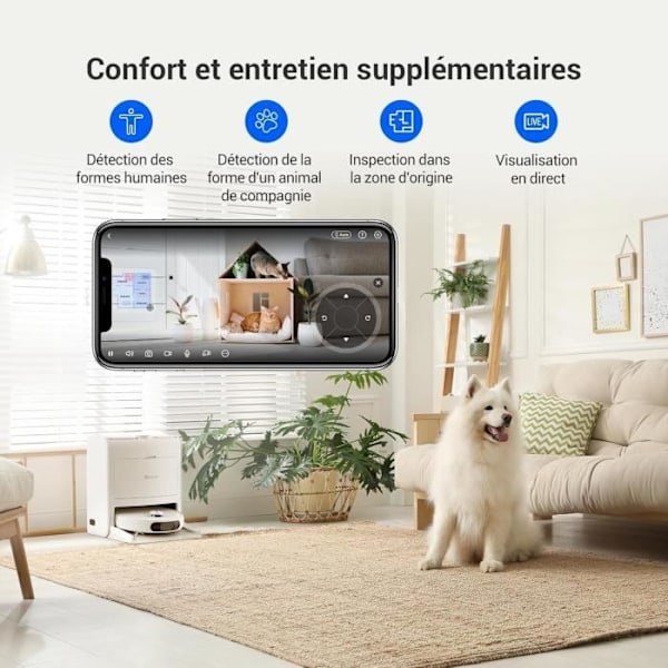 EZVIZ RS2 Robotdammsugare med Dock - Automatisk tvätt/torkning/rengöring/påfyllning - 4000 Pa