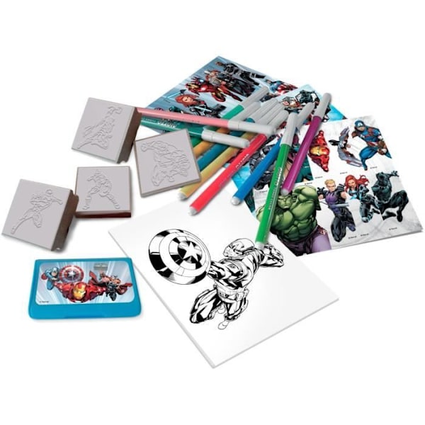 Fylld ryggsäck - MULTIPRINT - 24873 - 4 st Avengers-stämplar