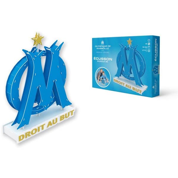 3D-pussel - MEGABLEU - Olympique de Marseille Crest - 40 bitar - Ålder 7+