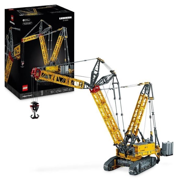 LEGO Technic 42146 Liebherr LR 13000 Bandkran, fjärrstyrd konstruktionsmaskinmodell, för vuxna