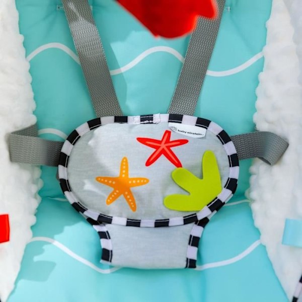 BABY EINSTEIN Ocean Explorers gung, lätt och kompakt, 180° vridbar sits, leksaker ingår, Curious Comfort-modell