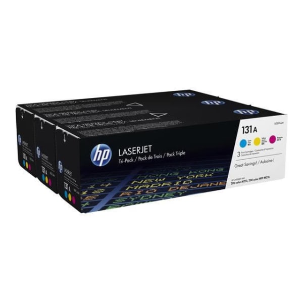 HP 131A tonerkassett - 3 x 1 800 sidor - 3-pack - Gul / Cyan / Magenta