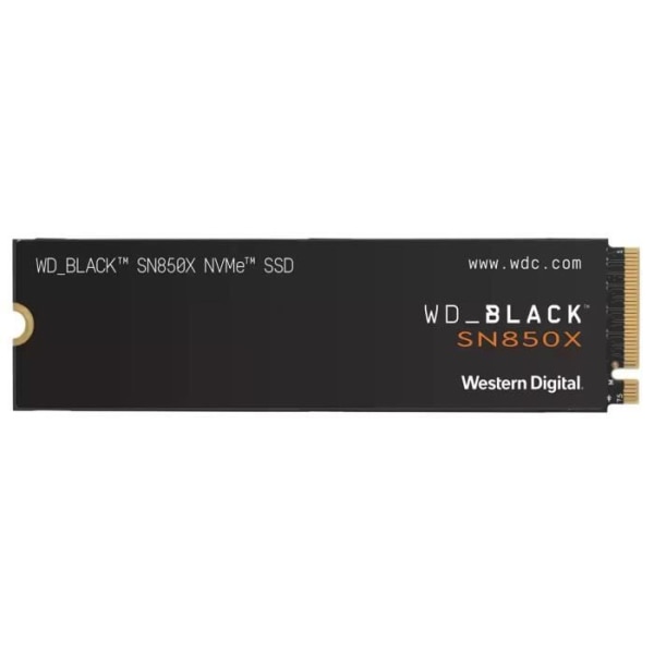 Western Digital Hard Drive SN850X - NVME SSD - 2TB Internt - M2 -format med radiator - svart