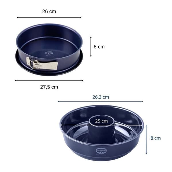Set med springform 26 cm och savarinform - DR oeTKER - Baksida Liebe - 26 cm