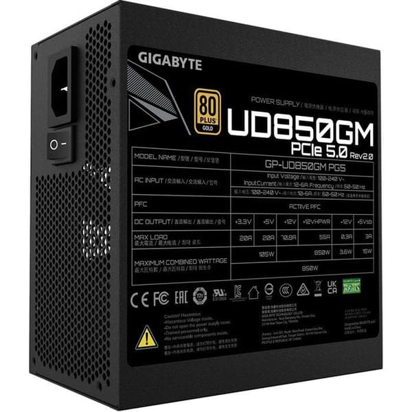 GIGABYTE - GP-UD850GM PG5 V2 - Nätaggregat - 850 W