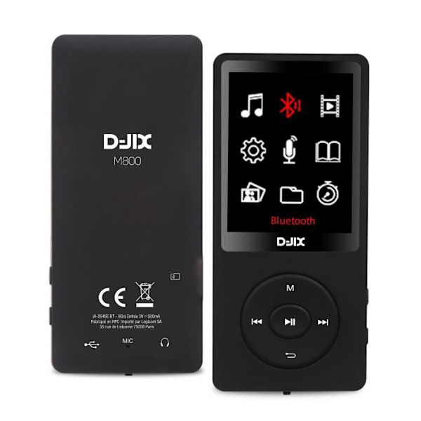 MP4-spelare - LOGICOM - M800 - 8 GB - Bluetooth - 2.4'' - 300 mAh - USB-C