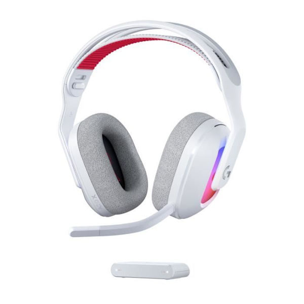 Gamingheadset - trådlöst - Logitech G - Astro 120 X - Lightspeed - Vit