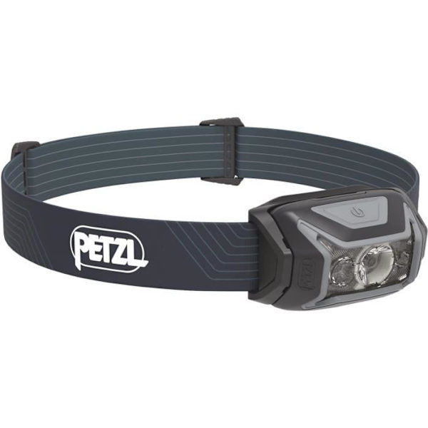 Pannlampa - PETZL - ACTIK - Löpning / Trekking - 450 lumen - 3 AAA/LR03-batterier ingår - Grå