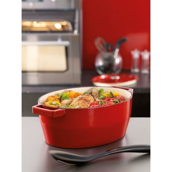 PYREX Rund långsam spis 6,3 L röd