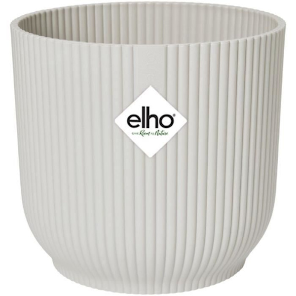 ELHO Vibes Fold Rund blomkruka 30 - Vit - Ø 30 x H 27 cm - inredning - 100% återvunnen