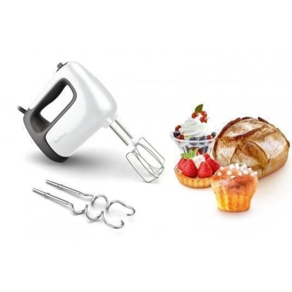 MOULINEX Elektrisk köksblandare 500W Turbojustering 5 hastigheter 2 vispar + 2 rostfria knådare Prep'Mix+ HM460110