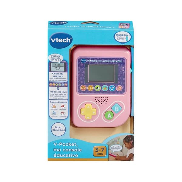VTECH - V-POCKET, MIN ROSA UTBILDNINGSKONSOLL - Rosa