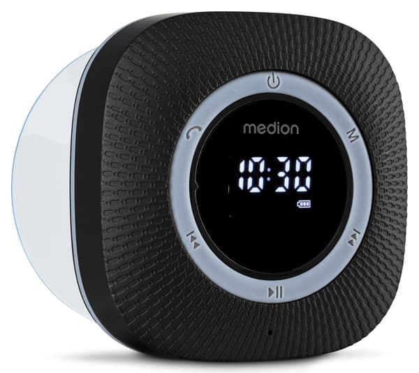 Duschradio - MEDION - FM - Bluetooth - IPX6 - Sugkoppsfäste - Svart