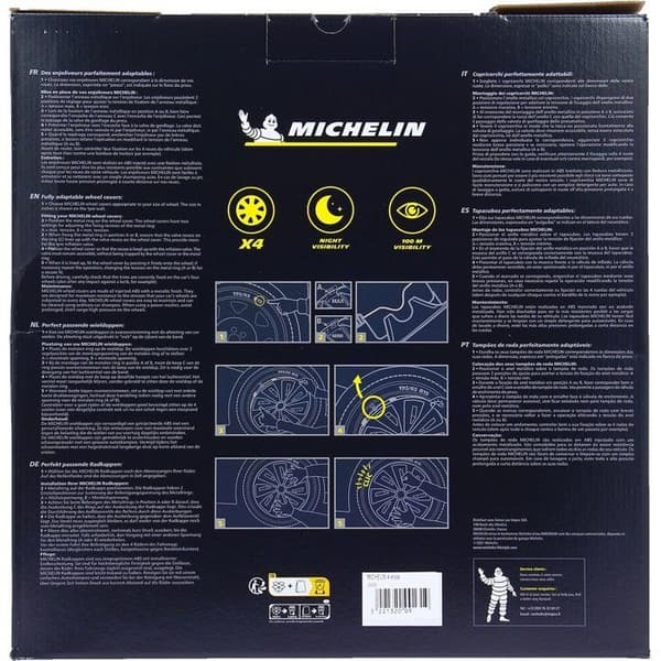 MICHELIN Hjulkåpa 17 NVS 3D by 4 i svart låda