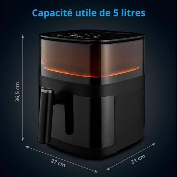 Oljefri varmluftsfritös - MD 11780 - Temperatur upp till 230°C - 10 program - 5 L - 1500 Watt