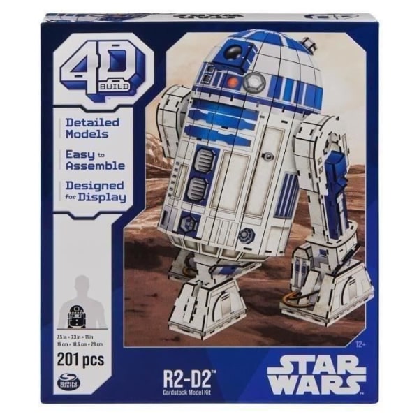 Star Wars - R2-D2 Star Wars - 4D-modell att bygga - 28 cm