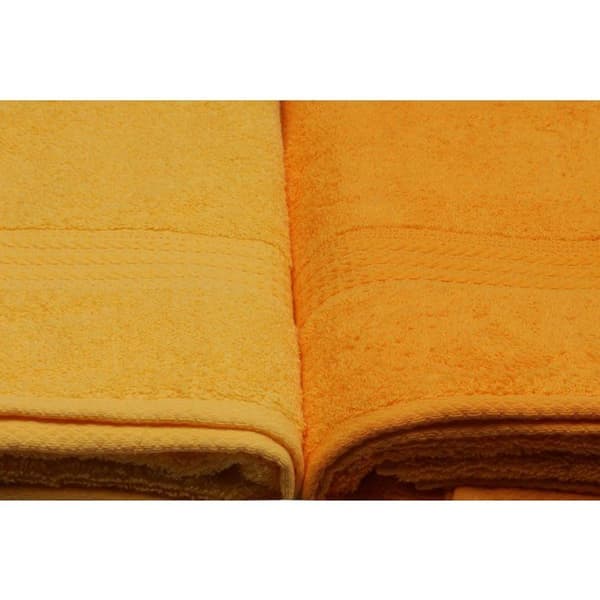 Set med 4 badlakan - 70 x 140 cm - Gul