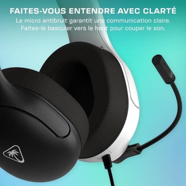 Trådbundet spelheadset - TURTLE BEACH - Nintendo Switch - Airlite Fit - Svart och vit