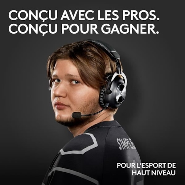 Logitech G PRO X 2 LIGHTSPEED PC-headset Bluetooth-headset, löstagbar headsetmikrofon - Svart