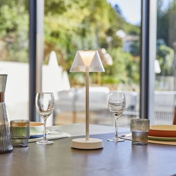 Sladdlös bordslampa - LUMISKY - BEVERLY WHITE - H34 cm - varmvit LED