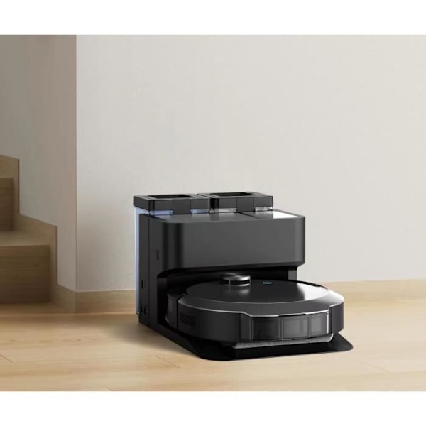 Ansluten robotdammsugare och mopp med EZICLEAN allt-i-ett Z10 Plus tömningsbas - 240 min - 6000pa - 180m² - 1,5L Svart