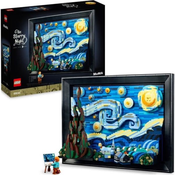LEGO Idéer 21333 Vincent Van Gogh - Den stjärnklara natten Canvaskonsttryck
