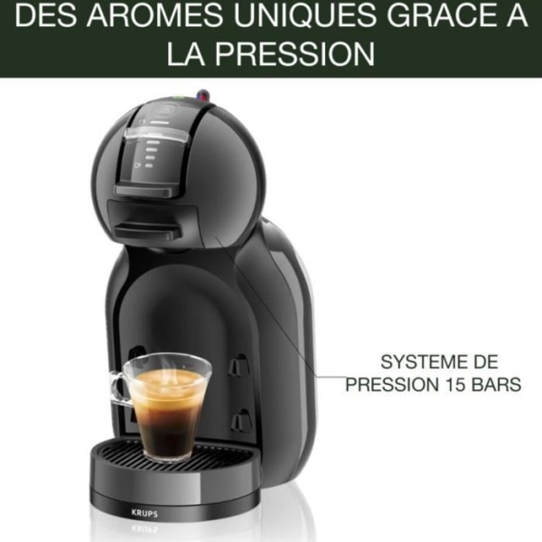 KRUPS Kaffemaskin, Multi-drink kapsel kaffebryggare, Kompakt, Automatisk avstängning, Justerbar dryckesstorlek, Mini Me