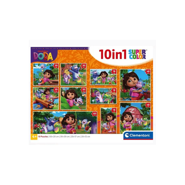 CLEMENTONI - 10 i 1 pussel - Dora