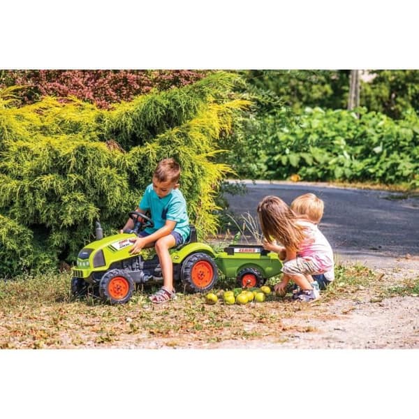 FALK Claas pedaltraktor med släp