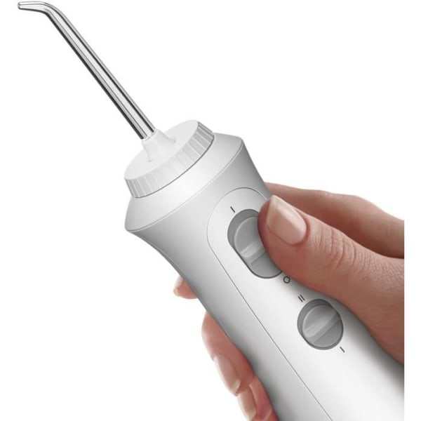 Dental Jet - WATERPIK - WF-13 Pearl - Vit - Sladdlös - Laddningsbar - 2 trycknivåer - 4 tips