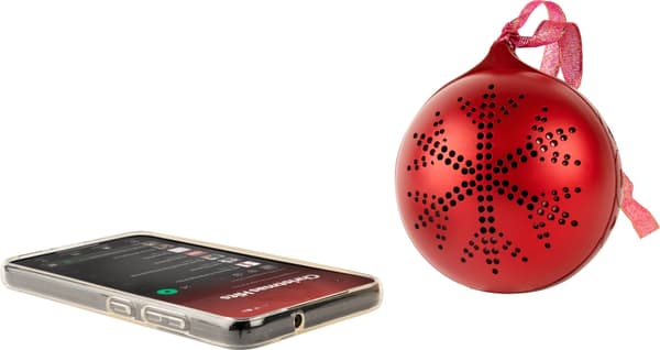 Bluetooth-højttaler - BIGBEN - Julekugleformet - Rød
