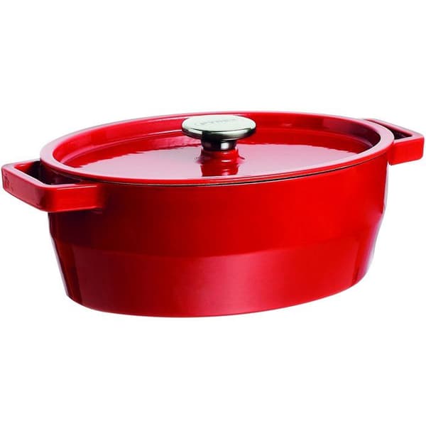 PYREX Slow Cook oval gryttskål 5,8 L röd