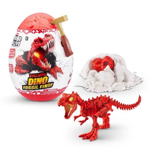 Grävspel - ZURU - ROBO ALIVE Volcano Fossil Find S2 - Dinosaur Fossils - Sounds and Lights - Rock and Sand