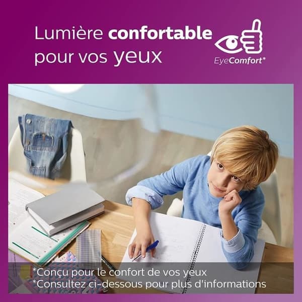 Philips, paket med 6 glödlampor E27 transparenta lysdioder 60W, varm vit